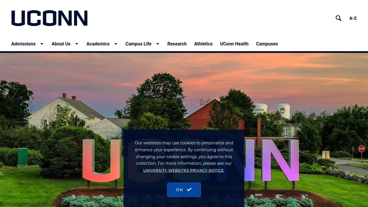 UConn Technology Commercialization Services website screenshot