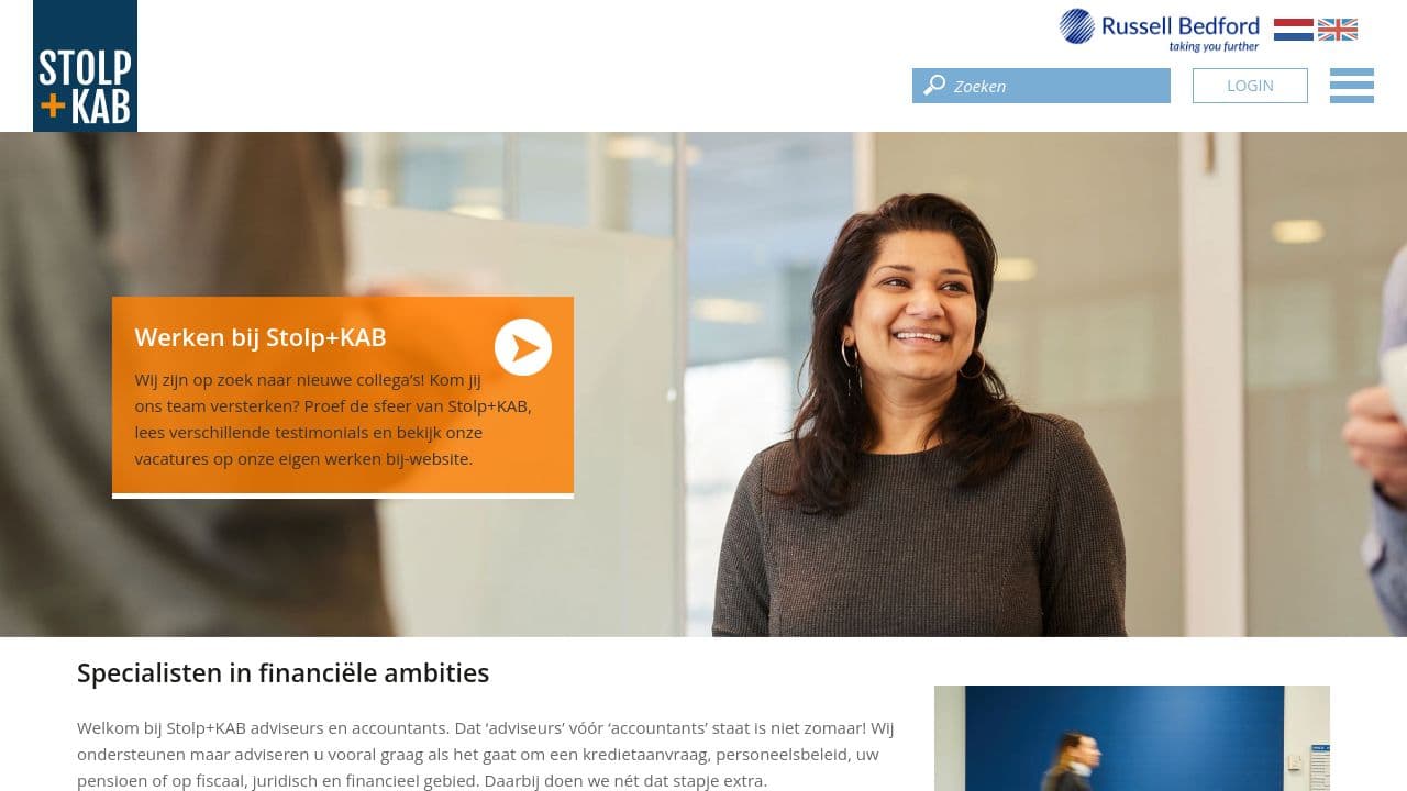 Stolp+KAB adviseurs en accountants website screenshot
