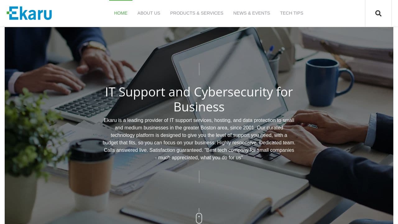 Ekaru website screenshot