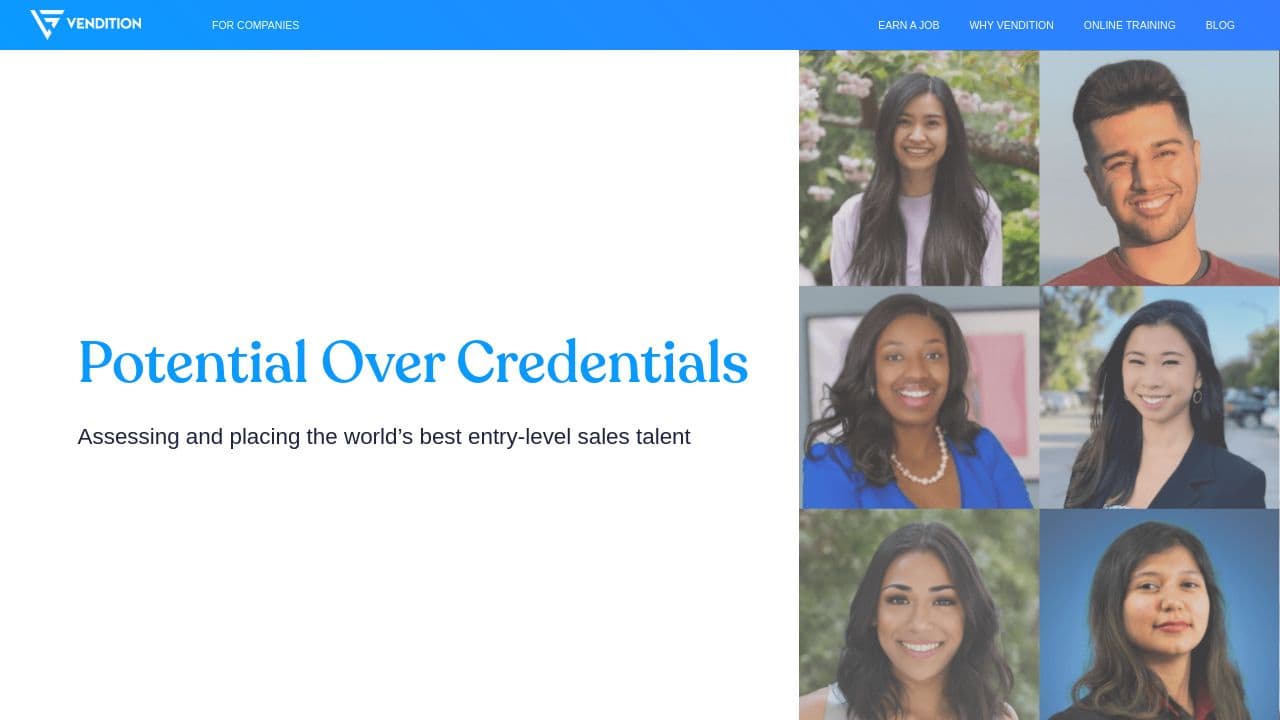 Vendition website screenshot