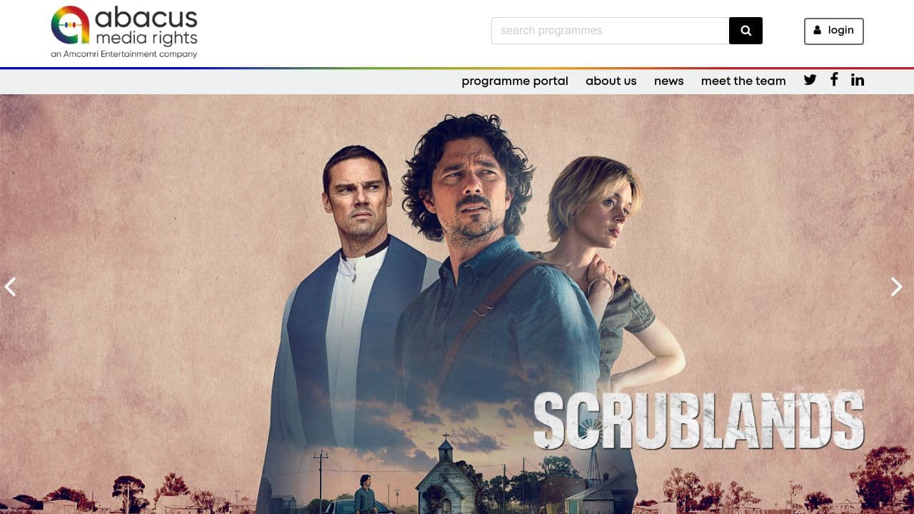 Abacus Media Rights website screenshot
