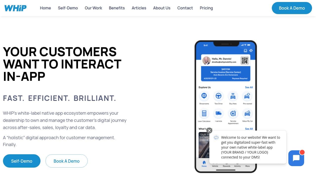 WHIP Mobililty website screenshot