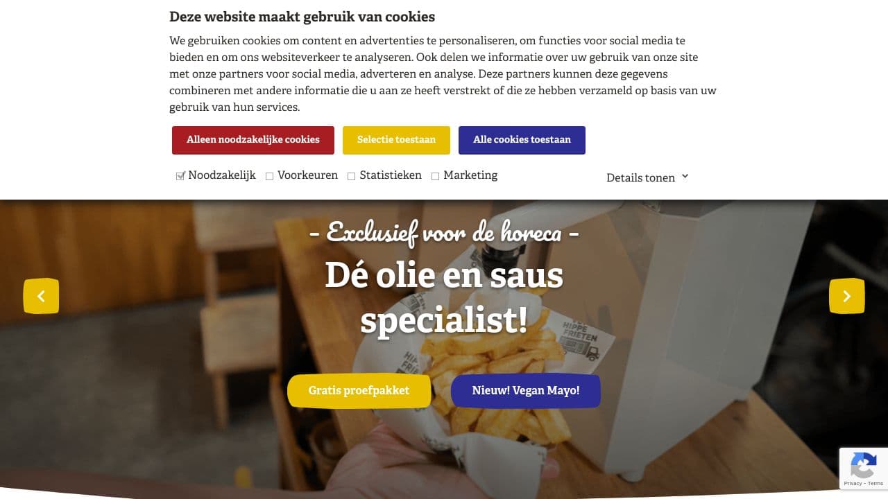 LEVO, dé olie- en saus specialist website screenshot