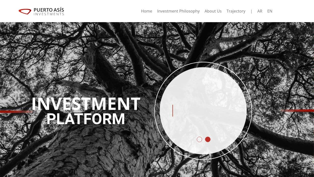 Puerto Asís Investments website screenshot