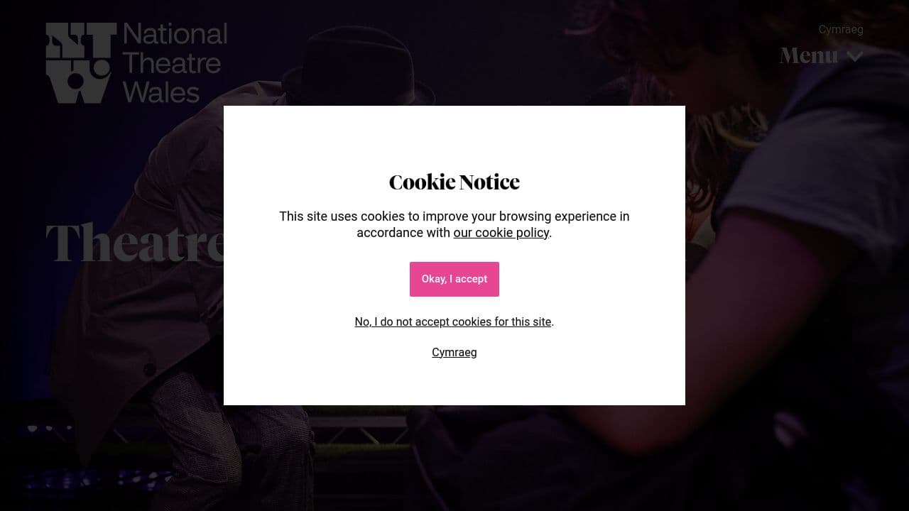 National Theatre Wales website screenshot