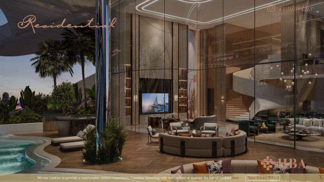 HBA Residential website screenshot