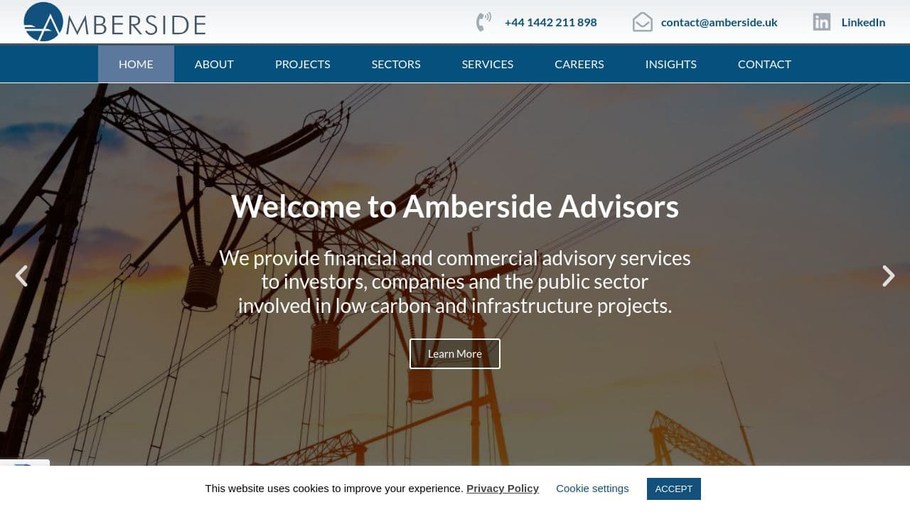 Amberside Advisors website screenshot