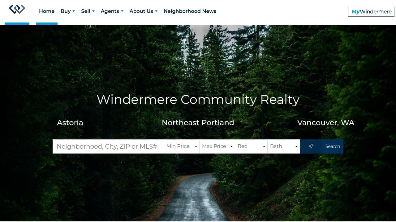 Windermere Community Realty  website screenshot