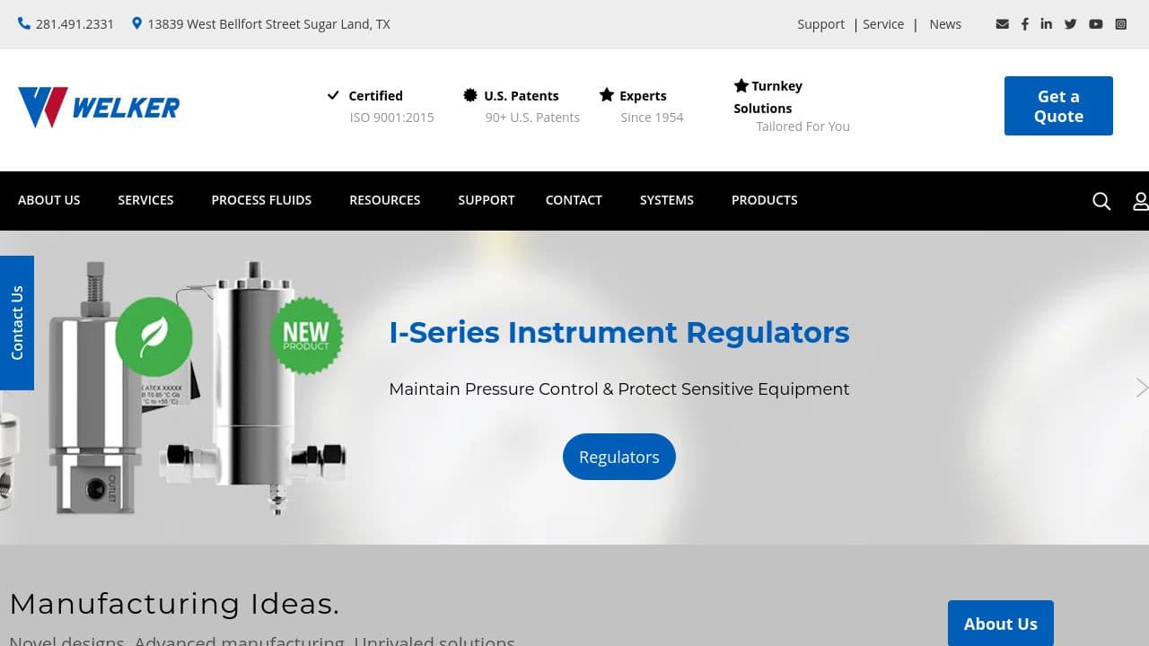 Welker website screenshot