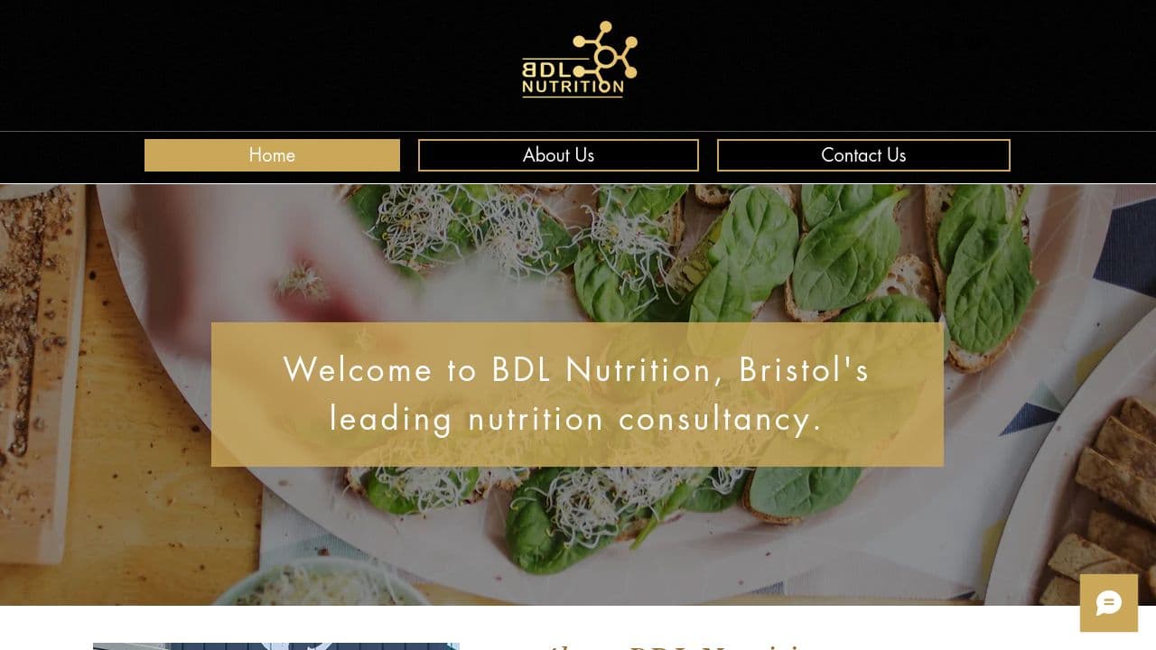 BDL Nutrition  website screenshot