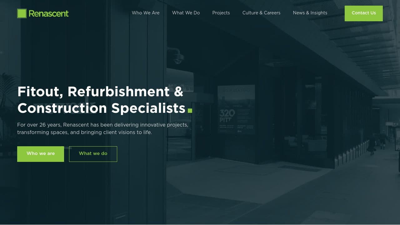 Renascent website screenshot
