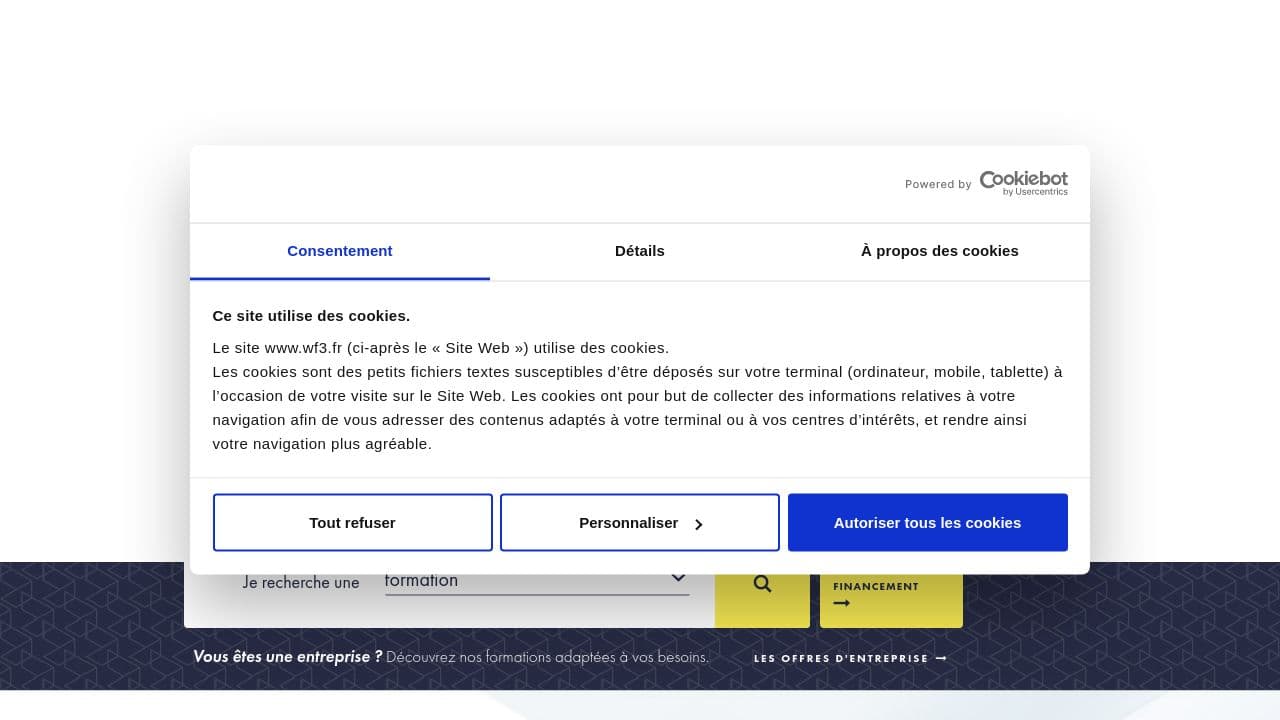 WebForce3 website screenshot