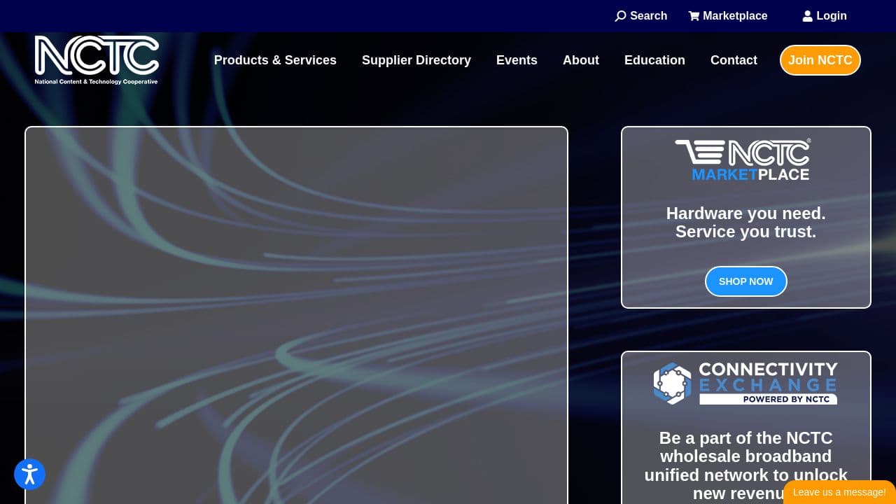 National Content & Technology Cooperative website screenshot