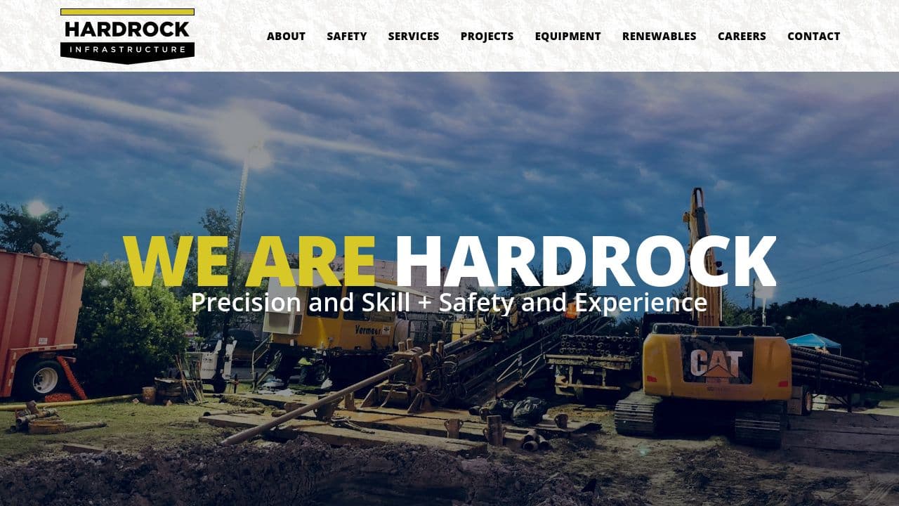 HardRock Infrastructure Services website screenshot