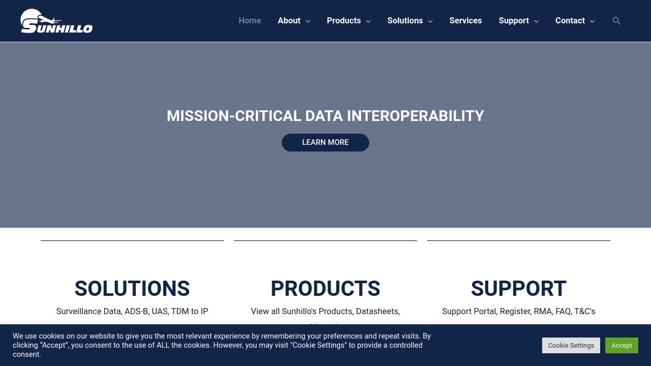 Sunhillo Corporation website screenshot