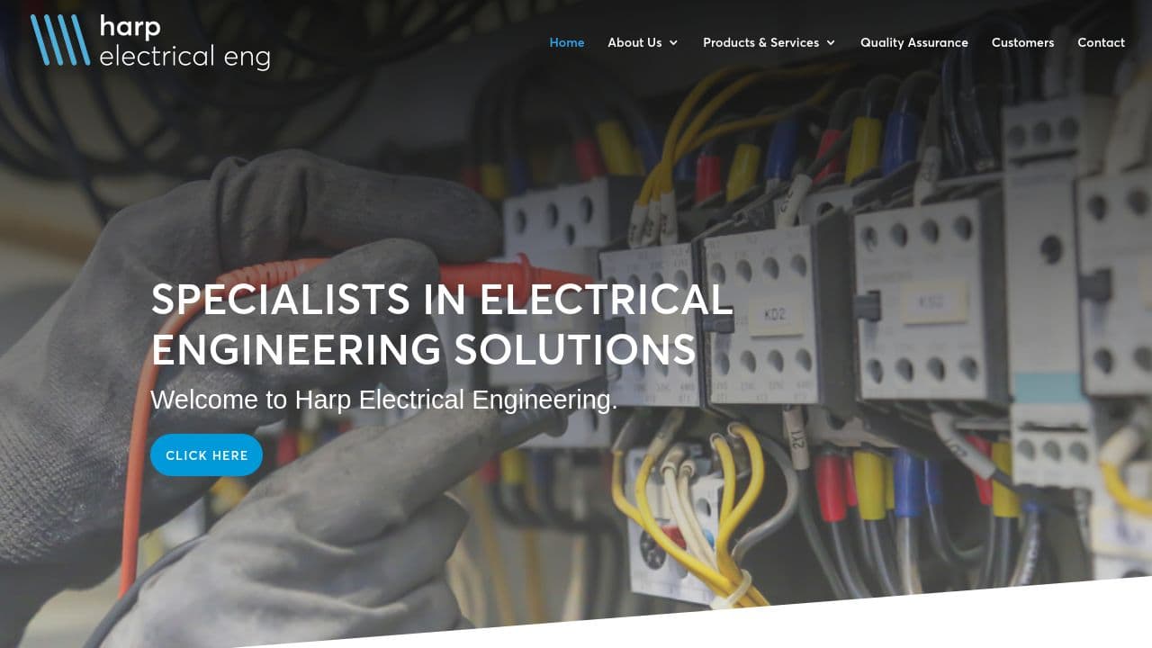 Harp Electrical Engineering website screenshot