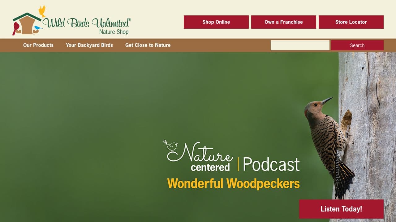 Wild Birds Unlimited website screenshot