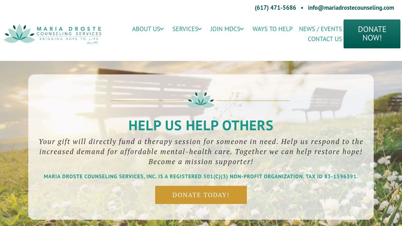 Maria Droste Counseling Services website screenshot