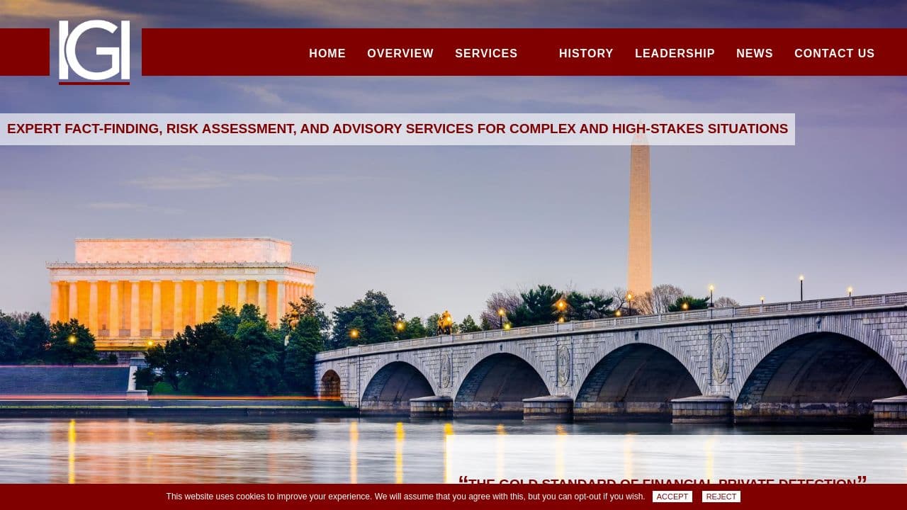 IGI website screenshot