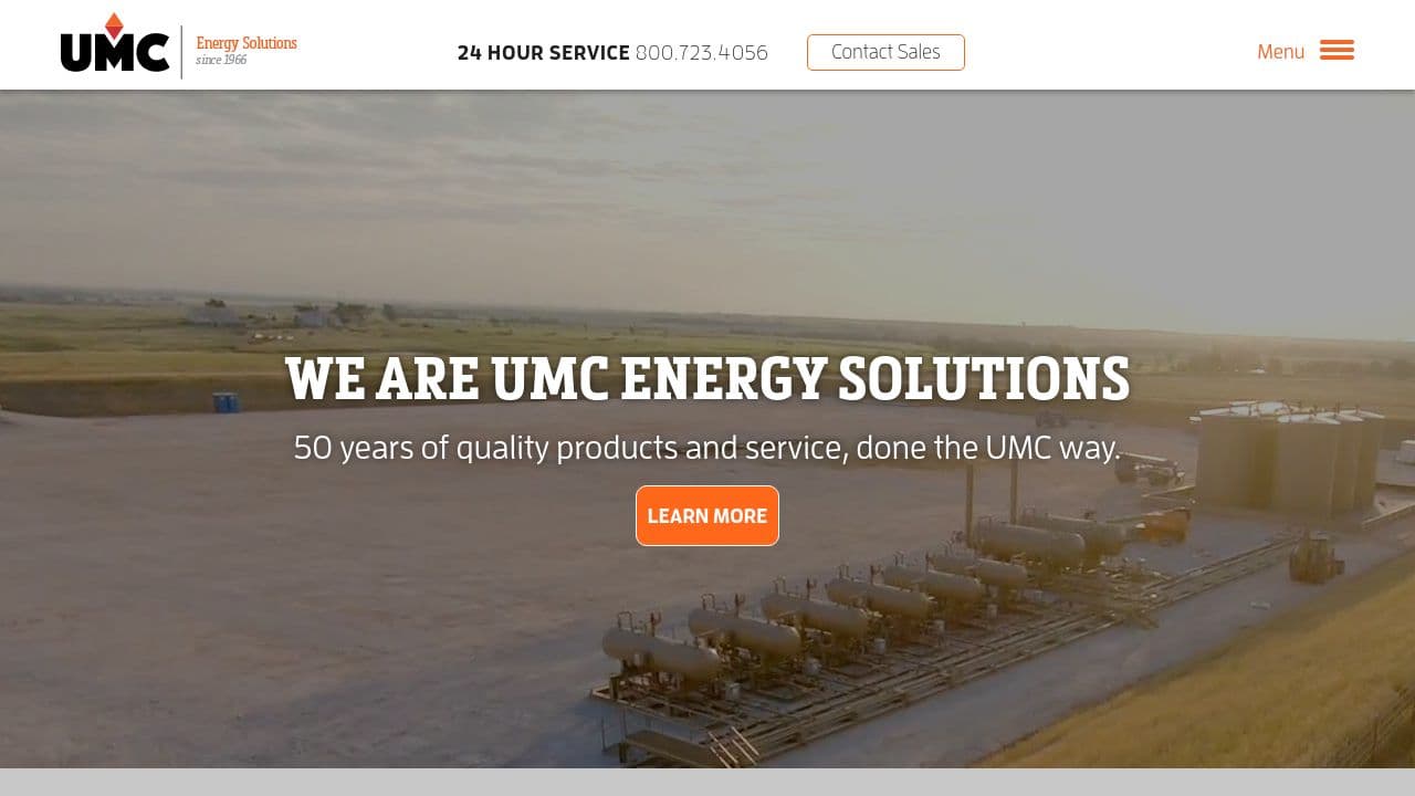 UMC Energy Solutions website screenshot