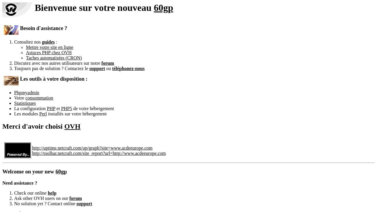 ACDE website screenshot