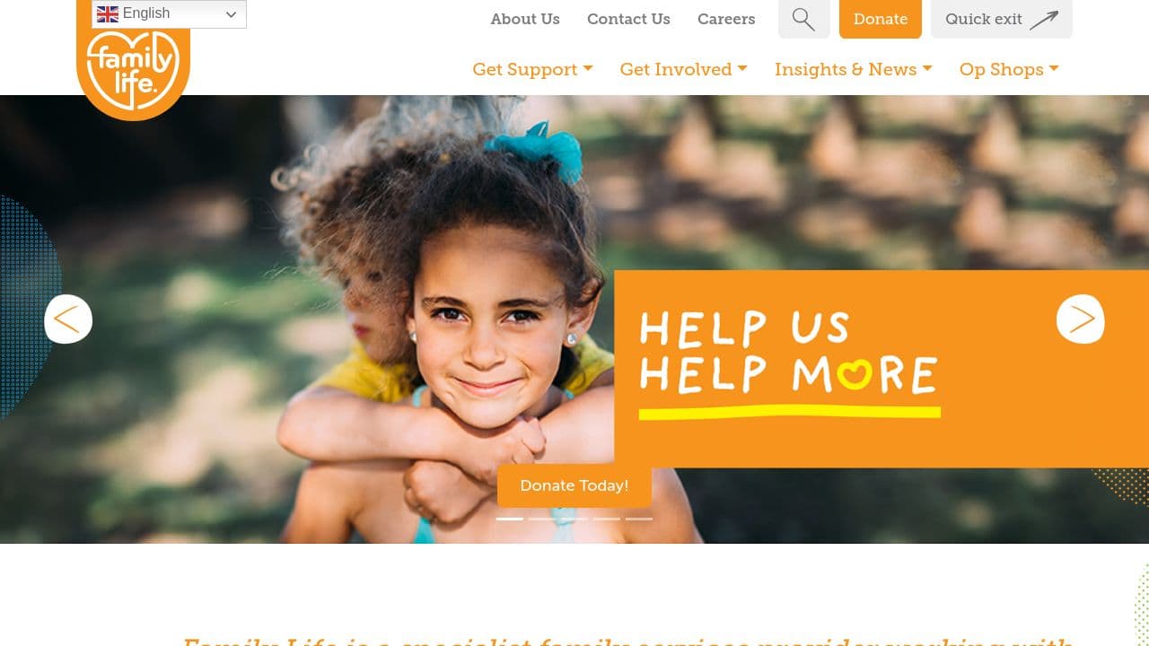 Family Life website screenshot