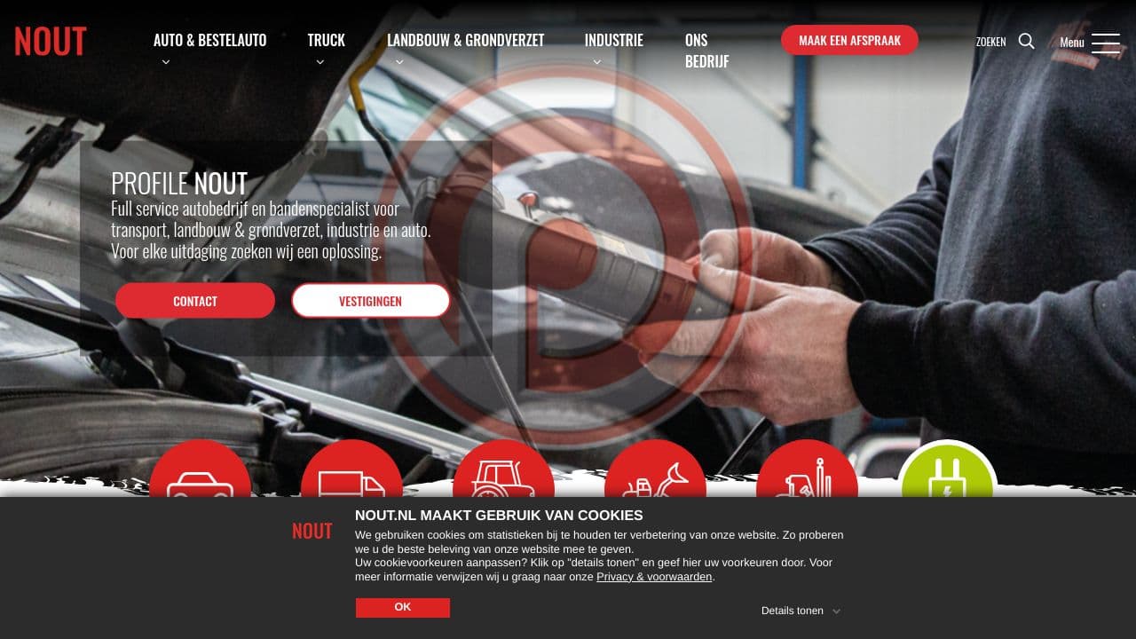 Profile Nout website screenshot