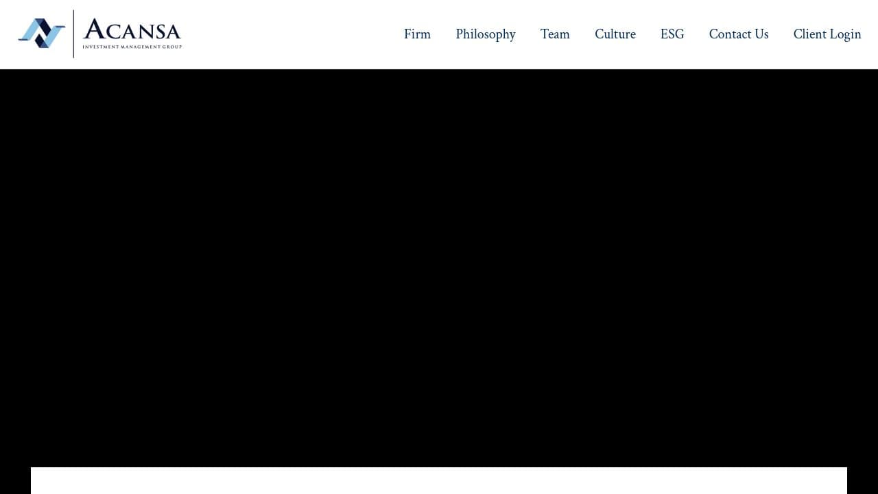 Acansa Investment Management Group website screenshot