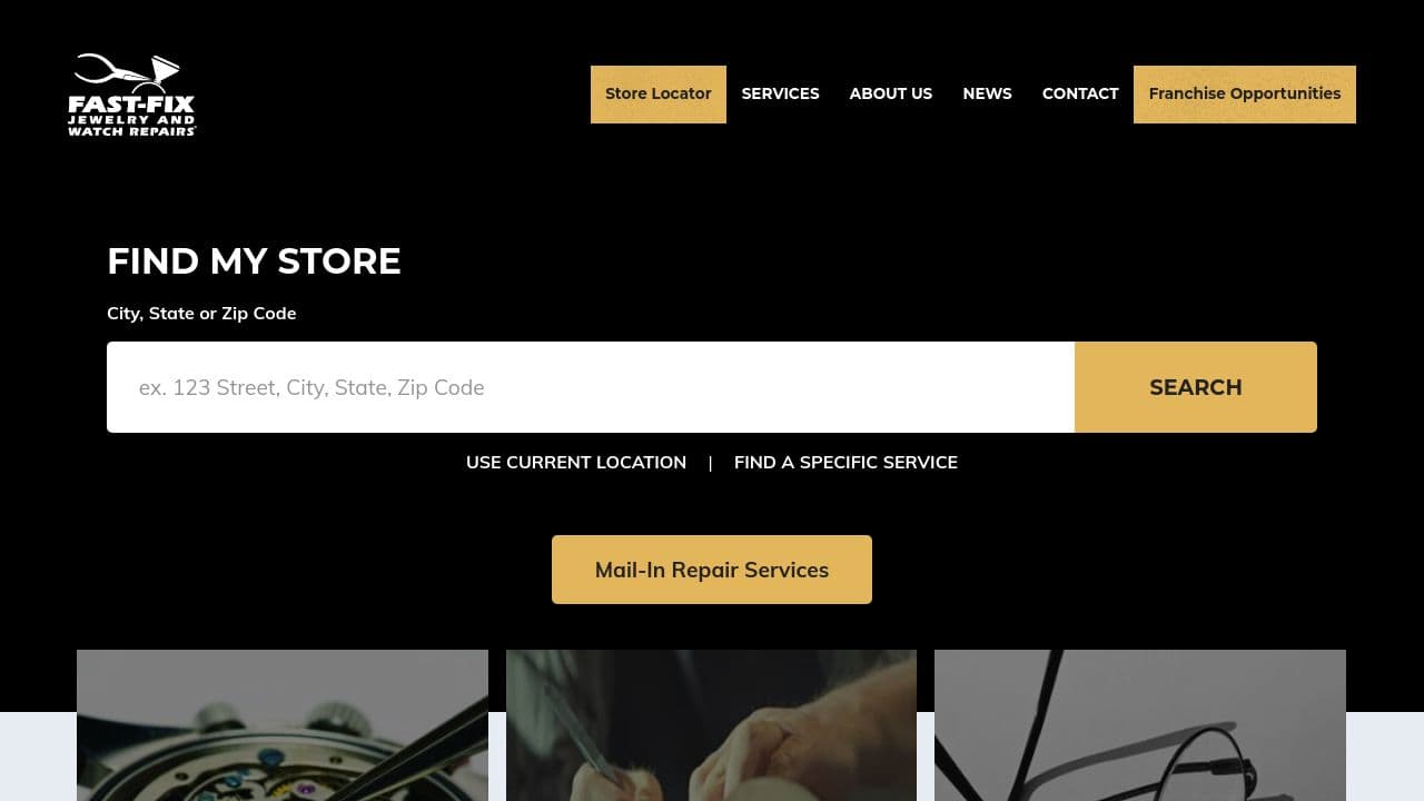 Fast-Fix Jewelry and Watch Repairs website screenshot