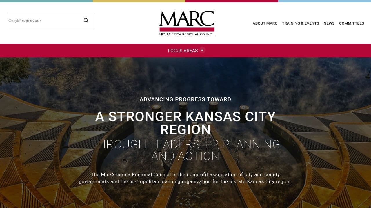 Mid-America Regional Council website screenshot