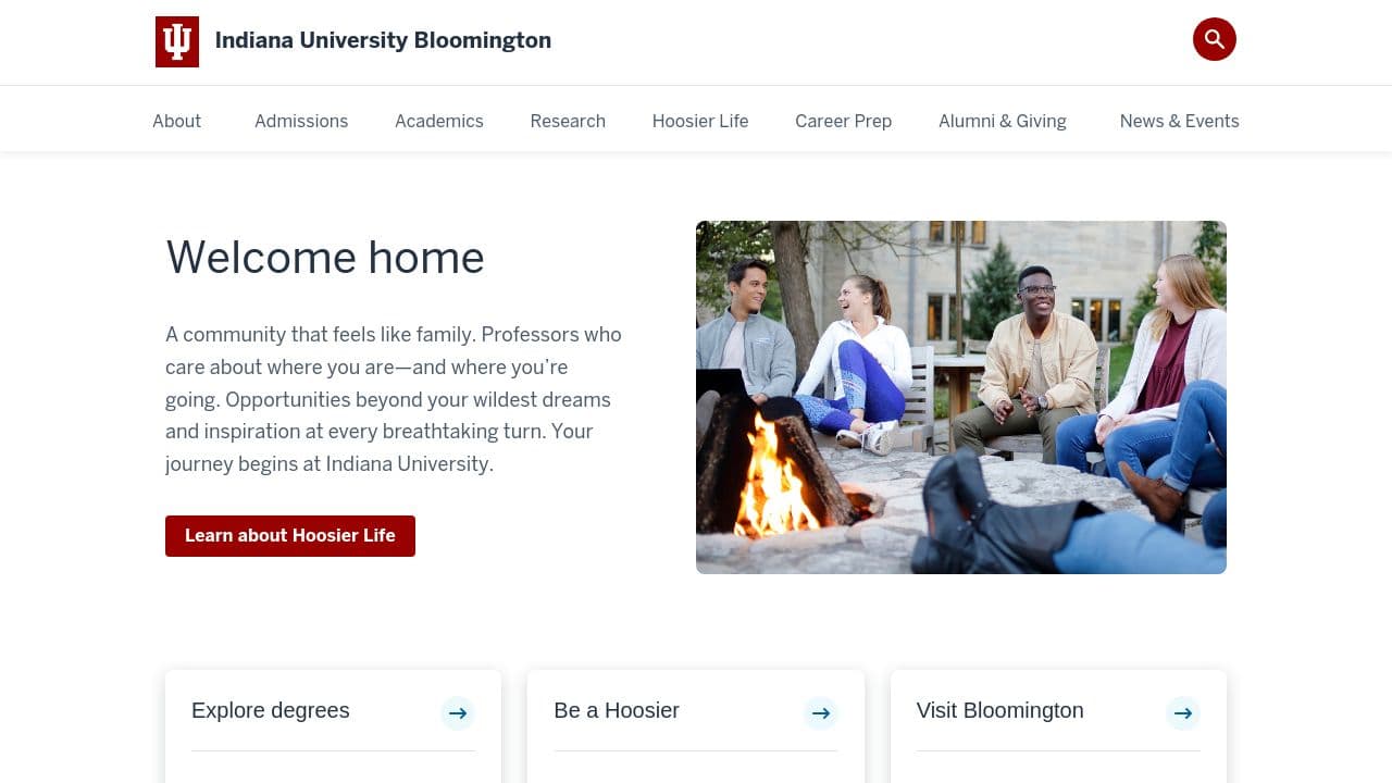 Indiana University Maurer School of Law website screenshot