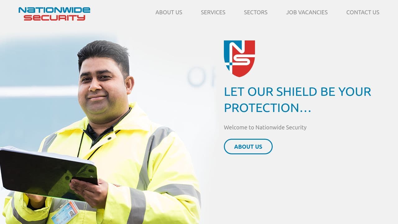 Nationwide Security website screenshot