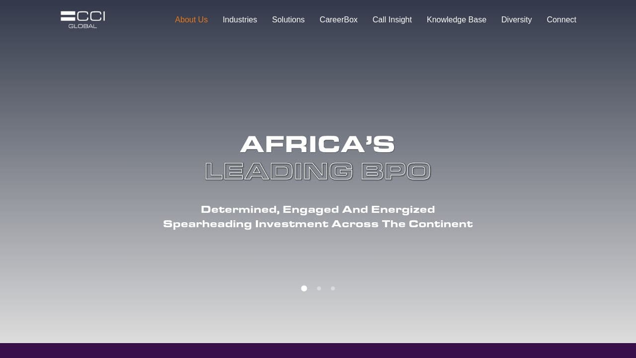 CCI South Africa website screenshot