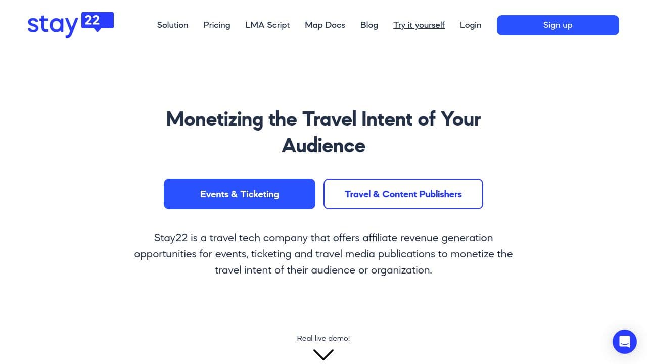 Stay22 website screenshot