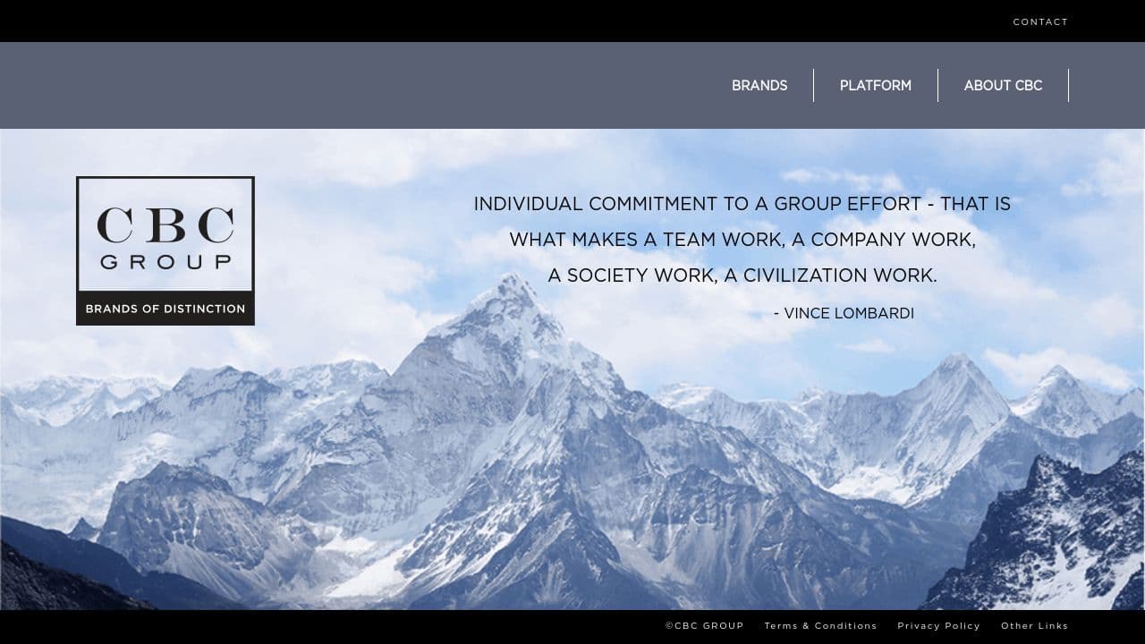 CBC Group website screenshot