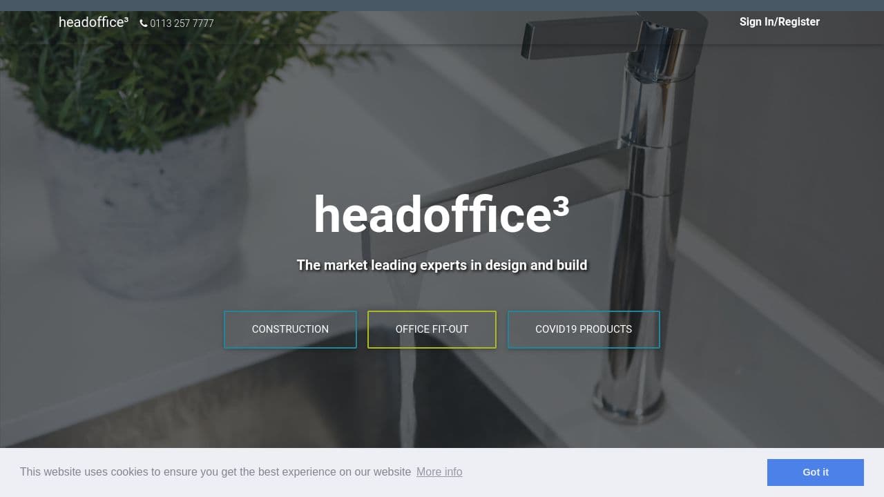 headoffice3 website screenshot