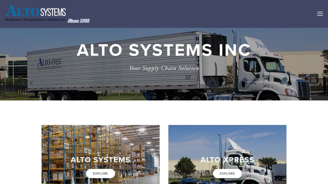 Alto Systems website screenshot