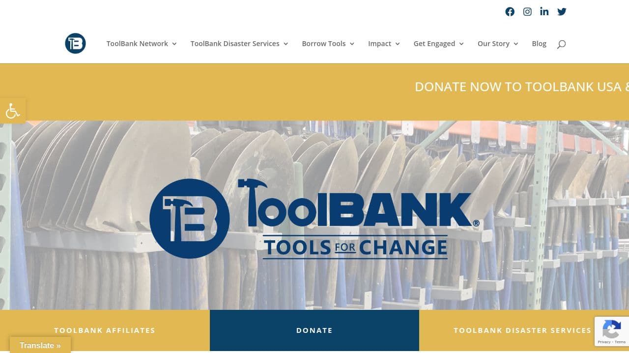 Charlotte ToolBank website screenshot