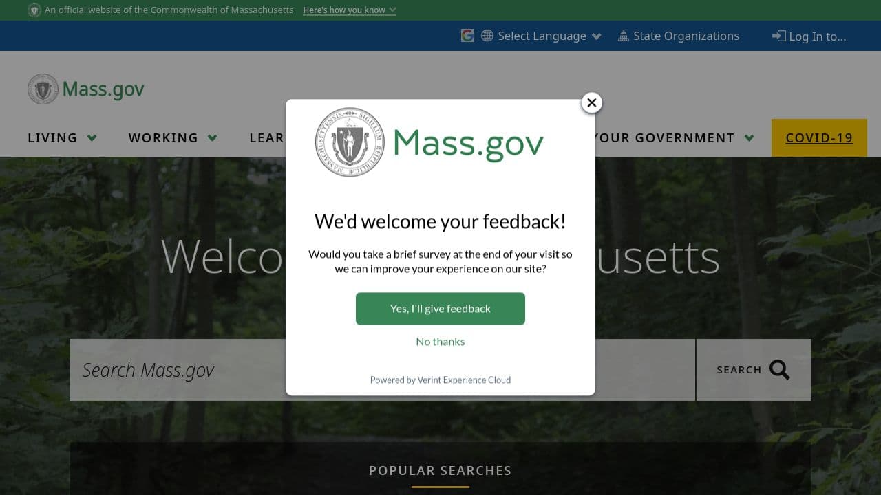 Massachusetts Office of the Inspector General website screenshot