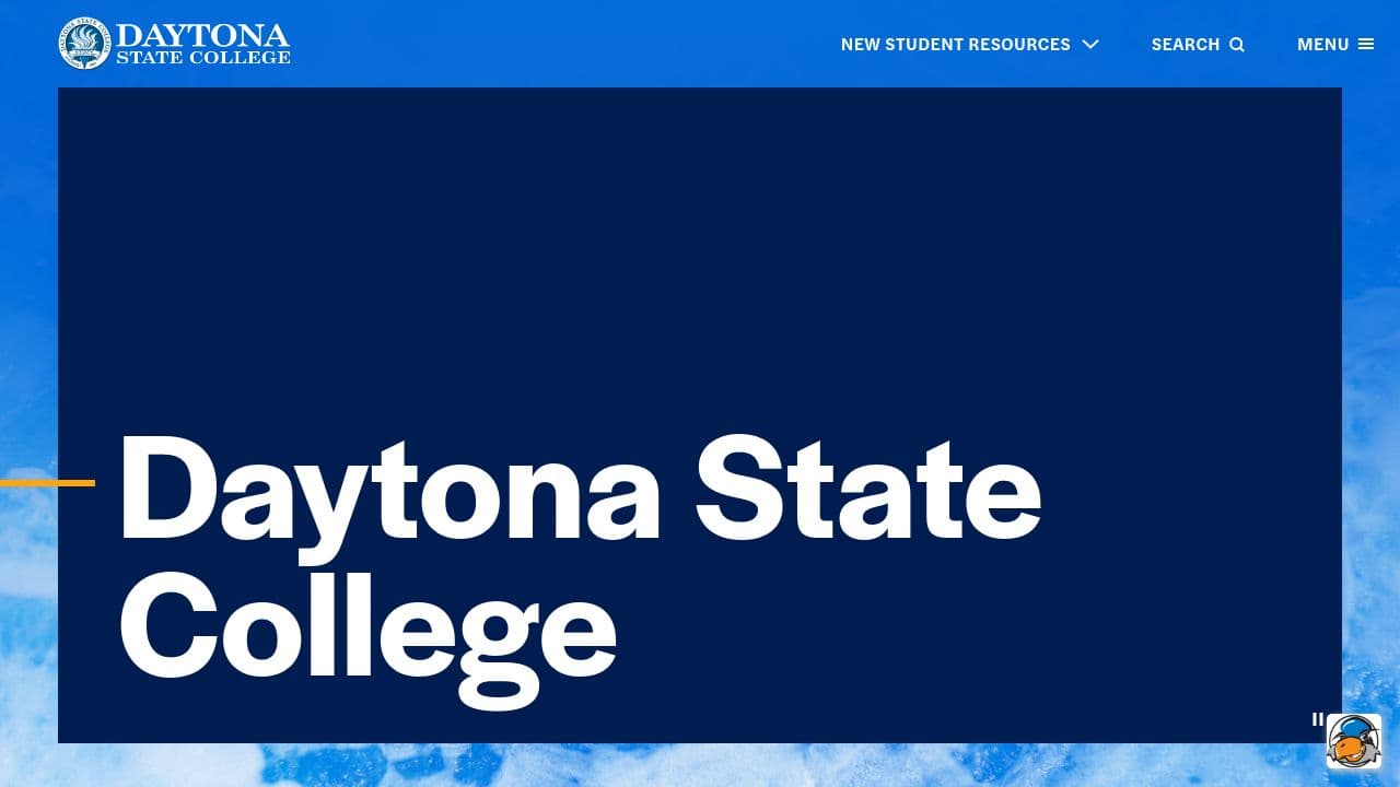 Daytona State College website screenshot