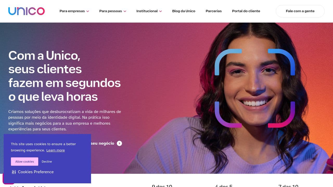 unico IDtech website screenshot