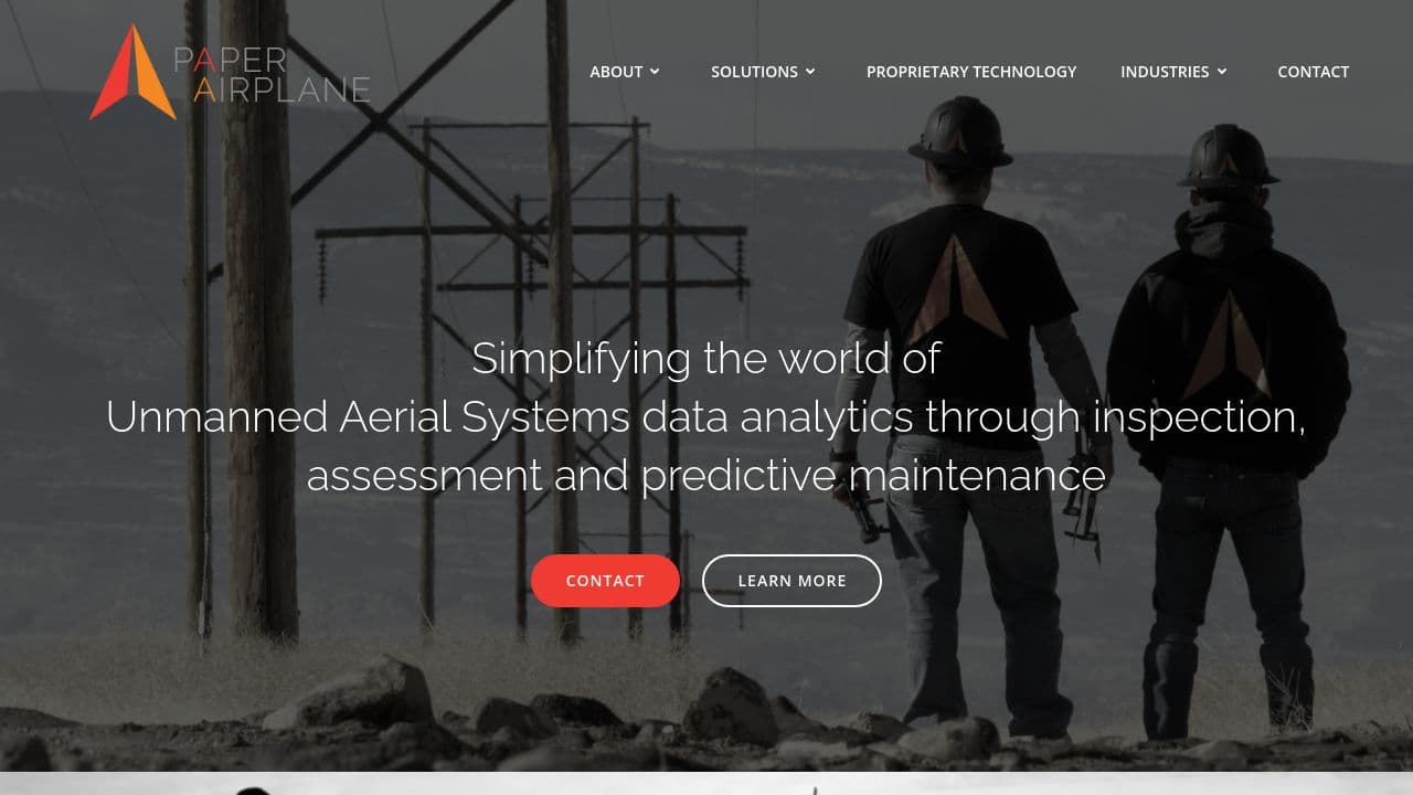 Paper Airplane website screenshot