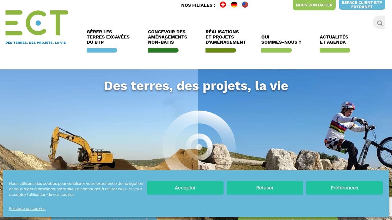 ECT website screenshot