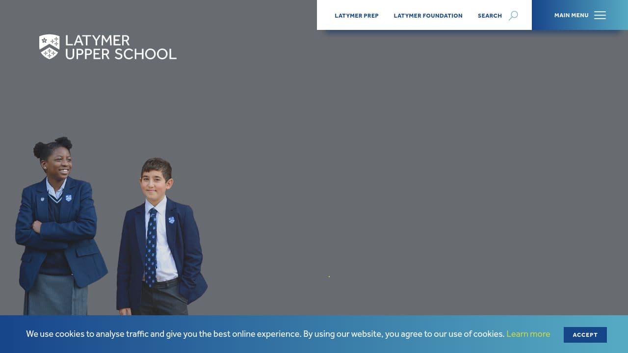Latymer Upper School website screenshot