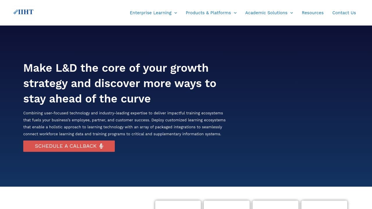 IIHT Ltd website screenshot