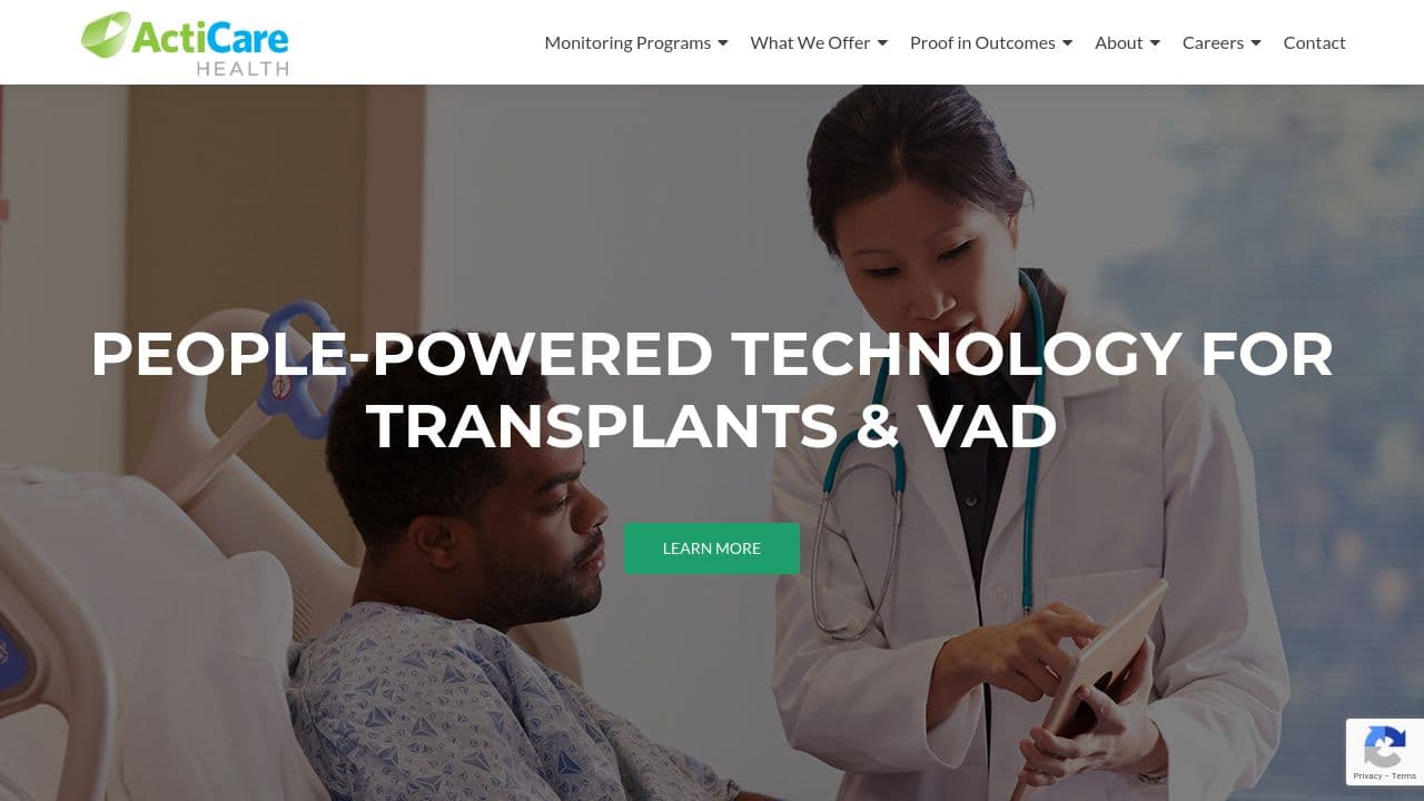 ActiCare Health website screenshot