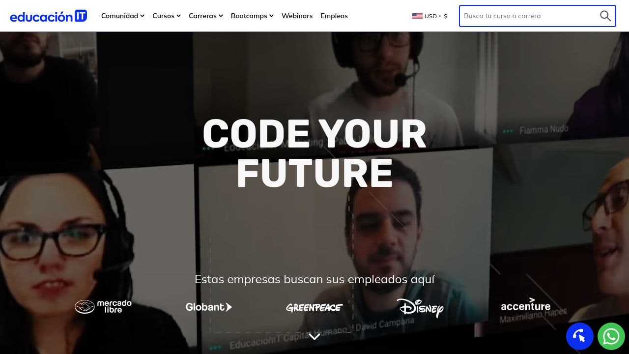 EducacionIT website screenshot