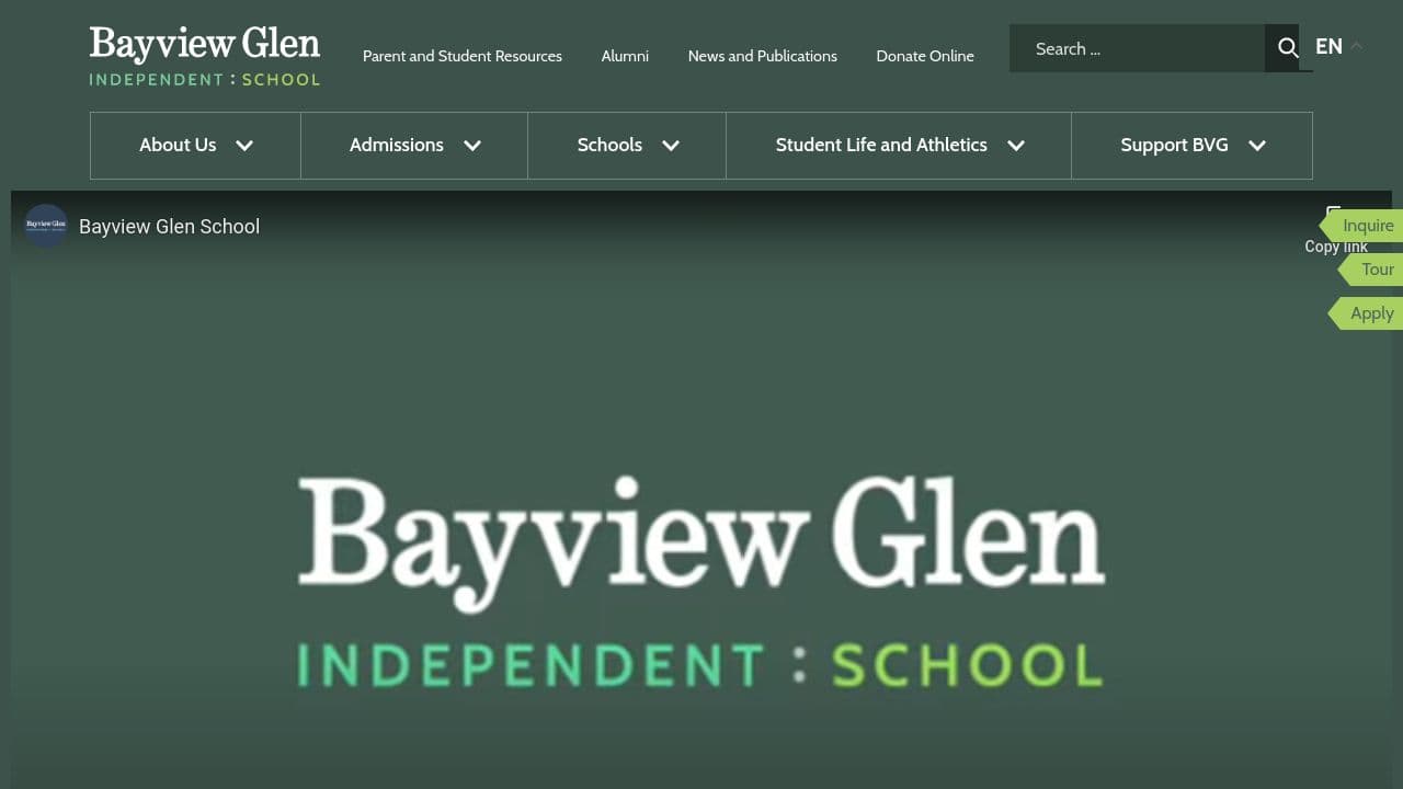 Bayview Glen website screenshot