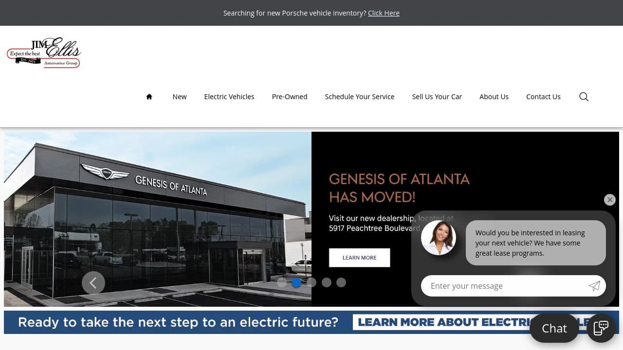 Jim Ellis Automotive Group website screenshot