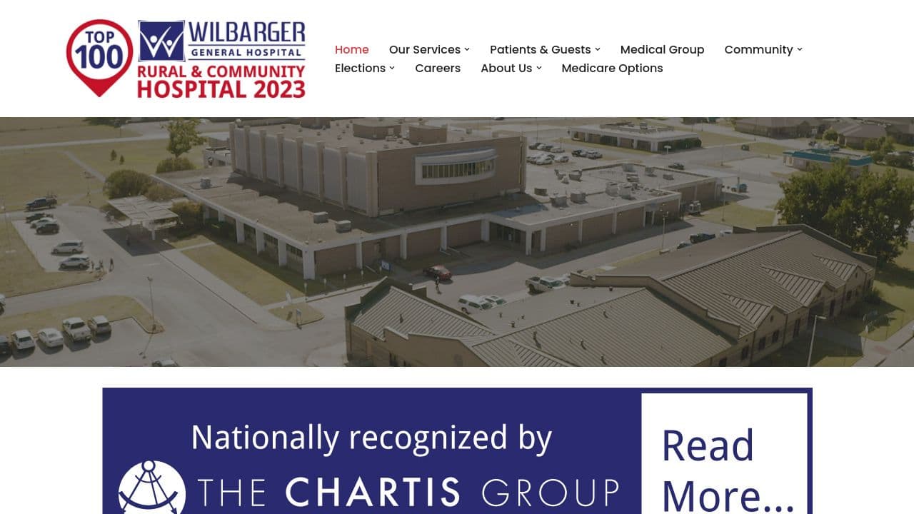 Wilbarger General Hospital website screenshot